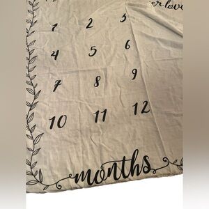 Pondering Pine Milestone Blanket with Leaf Design